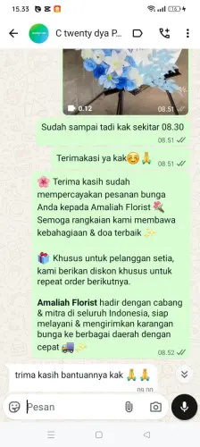 Testimonial Standing Flower tarajusari