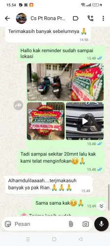 Testimonial Papan Bunga tarajusari